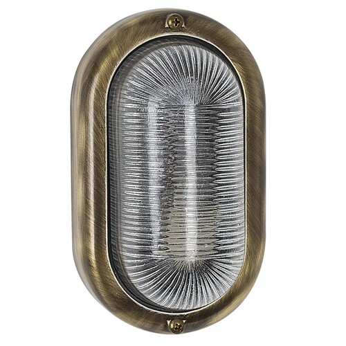 Casa Padrino Jugendstil Schiffslampe 12 x 8 x H. 20 cm - Bronze - Nostalgische Wetterfeste Au�enleuchte