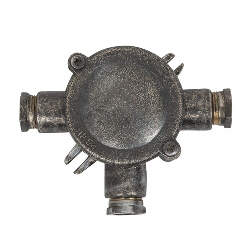 Casa Padrino Jugendstil Schiffslampe 13 x 4 x H. 11 cm - Grau - Nostalgische Wetterfeste Au�enleuchte