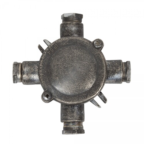 Casa Padrino Jugendstil Schiffslampe 13 x 4 x H. 13 cm - Grau - Nostalgische Wetterfeste Au�enleuchte