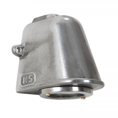Casa Padrino Jugendstil Schiffslampe 8 x 9 x H. 10 cm - Silber - Nostalgische Wetterfeste Au�enleuchte