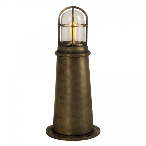 Casa Padrino Jugendstil Sockelleuchte 19 x 19 x H. 45 cm - Bronze - Nostalgische Wetterfeste Au�enleuchte