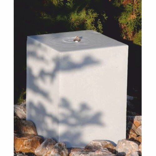 Casa Padrino Luxus Springbrunnen Wei� H. 50 cm - Garten Deko Accessoires