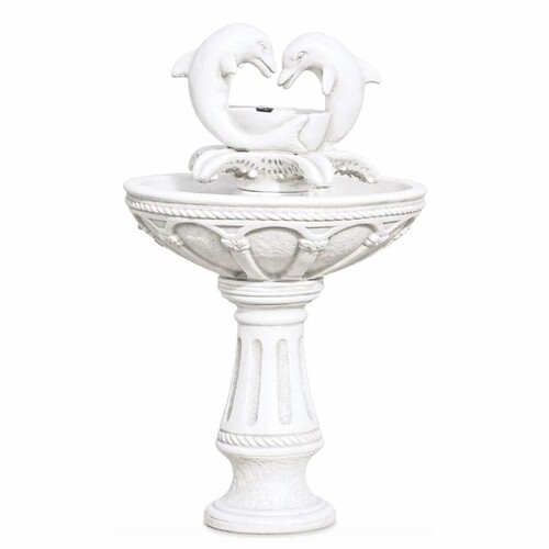 Casa Padrino Jugendstil Springbrunnen Delphine Wei� H. 128 cm - Gartenbrunnen