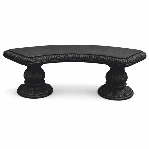 Casa Padrino Jugendstil Gartenbank Schwarz 156 cm - Barock & Jugendstil Garten M�bel