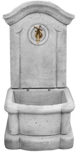 Casa Padrino Jugendstil Wandbrunnen Grau / Antik Messing H. 100 cm