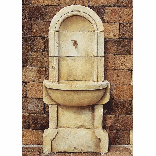 Casa Padrino Jugendstil Wandbrunnen Sandfarben H. 170 cm - Made in Italy