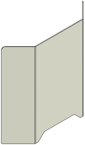 Casa Padrino Kunststoff Covid-19 Trennscheibe mit Durchreiche Transparent 110 x H. 70 cm - Schreibtisch Empfangstheken Theken Spuckschutz Corona Sicherheitsscheibe