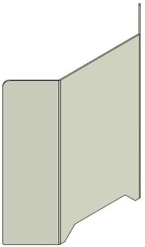 Casa Padrino Kunststoff Covid-19 Trennscheibe mit Durchreiche Transparent 70 x H. 70 cm - Schreibtisch Empfangstheken Theken Spuckschutz Corona Sicherheitsscheibe