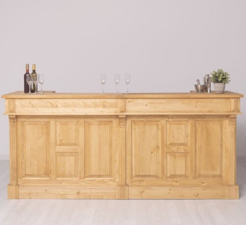 Casa Padrino Landhausstil Bar Theke Naturfarben 240 cm - Landhausstil Barm�bel
