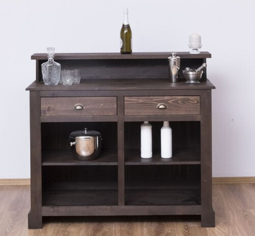 Casa Padrino Landhausstil Bar Theke Dunkelbraun 120 cm - Bar M�bel