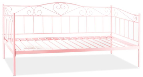 Casa Padrino Landhausstil Bett Rosa 208 x 96 x H. 97 cm - Metall Einzelbett - Schlafzimmer M�bel im Landhausstil