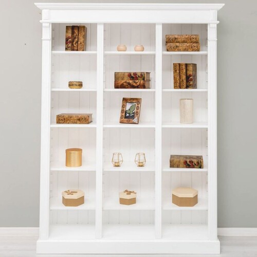 Casa Padrino Landhausstil B�cherschrank Wei� 150 x 39 x H. 197 cm - Landhausstil M�bel