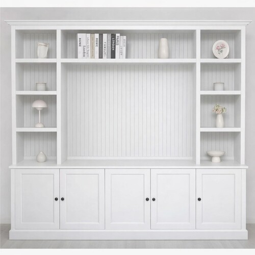 Casa Padrino Landhausstil B�cherschrank Wei� 254 cm - Landhausstil M�bel