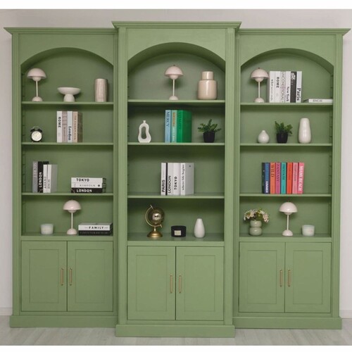 Casa Padrino Landhausstil B�cherschrank 3er Set Hellgr�n - Landhausstil M�bel