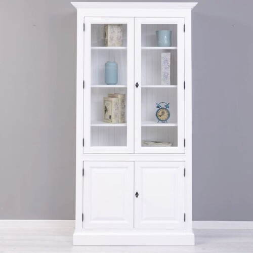 Casa Padrino Landhausstil Massivholz Schrank Wei� 110 x H. 210 cm - Landhausstil M�bel