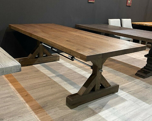 Casa Padrino Landhausstil Esstisch Braun 240 x 100 x H. 77 cm - Rustikaler Massivholz K�chentisch - Rustikale Massivholz Esszimmer M�bel - Landhausstil Esszimmer M�bel