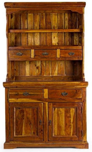 Casa Padrino Landhausstil Esszimmerschrank Braun / Naturfarben 107 x 45 x H. 190 cm - Massivholz K�chenschrank - Esszimmer M�bel im Landhausstil - Landhausstil Esszimmer Einrichtung