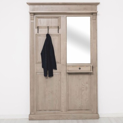 Casa Padrino Landhausstil Garderobe Grau 131 x 19 x H. 219 cm - Landhausstil Garderobenm�bel