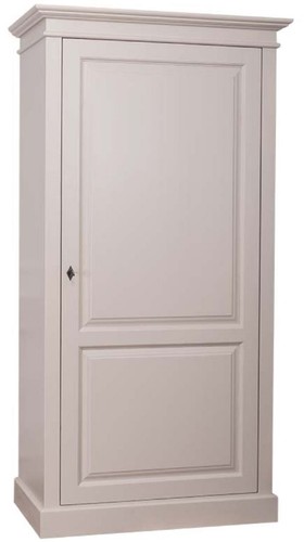 Casa Padrino Landhausstil Kleiderschrank Grau 100 x 67 x H. 200 cm - Massivholz Schlafzimmerschrank mit T�r - Landhausstil Schlafzimmerm�bel