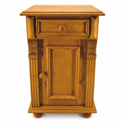 Casa Padrino Landhausstil Massivholz Kommode Braun H. 72 cm - Landhausstil Nachttisch - Landhausstil M�bel - Schlafzimmer M�bel