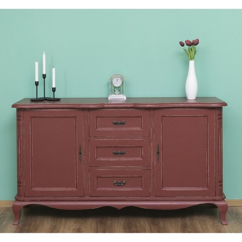 Casa Padrino Barock Kommode im franz�sischen Antik Stil Rot - M�bel Antikstil 