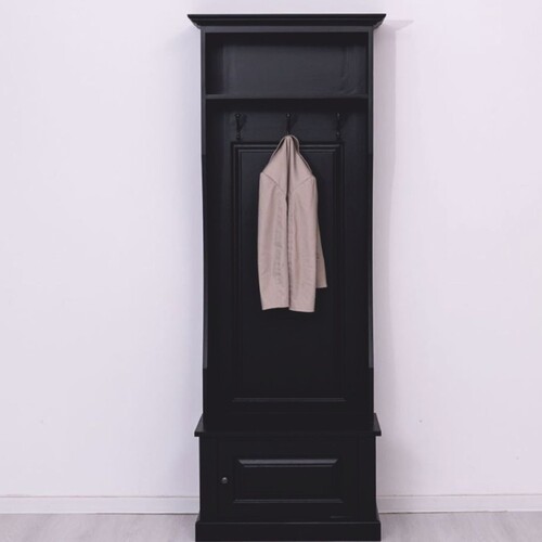 Casa Padrino Landhausstil Garderobe Schwarz 80 x H. 210 cm - Garderoben M�bel