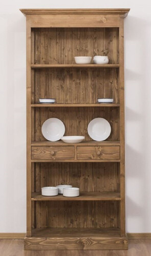 Casa Padrino Landhausstil Schrank Braun 91 x 39 x H. 197 cm - Landhausstil Massivholz Esszimmer Schrank - Landhausstil Massivholz M�bel