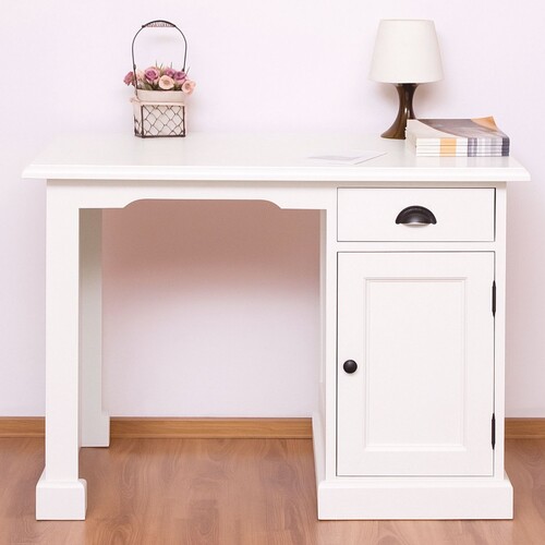 Casa Padrino Landhausstil Schreibtisch Wei� 110 x 70 x H. 78 cm - B�ro M�bel