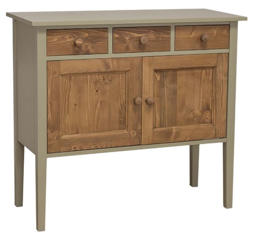 Casa Padrino Landhausstil Kommode mit 3 Schubladen und 2 T�ren Gr�n / Braun 100 x 41 x H. 90 cm - Landhausstil M�bel