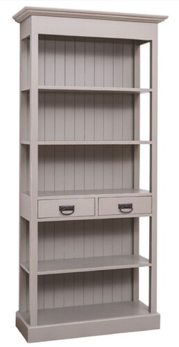 Casa Padrino Landhausstil Shabby Chic Schrank Antik Grau 91 x 39 x H. 197 cm - Landhausstil Esszimmer Schrank - Massivholz M�bel - Landhausstil Shabby Chic M�bel