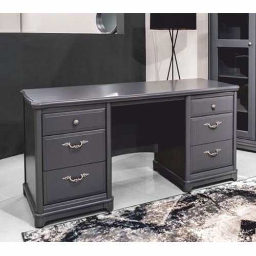 Casa Padrino Landhausstil Schreibtisch Grau 155,8 cm - Landhausstil B�ro M�bel