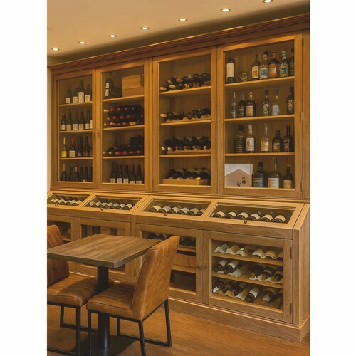 Casa Padrino Landhausstil Weinschrank Naturfarben 240 cm - Landhausstil Bar M�bel