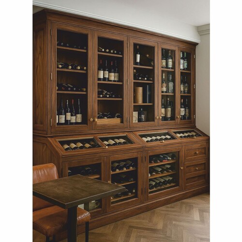 Casa Padrino Landhausstil Weinschrank Dunkelbraun 240 cm - Landhausstil Bar M�bel