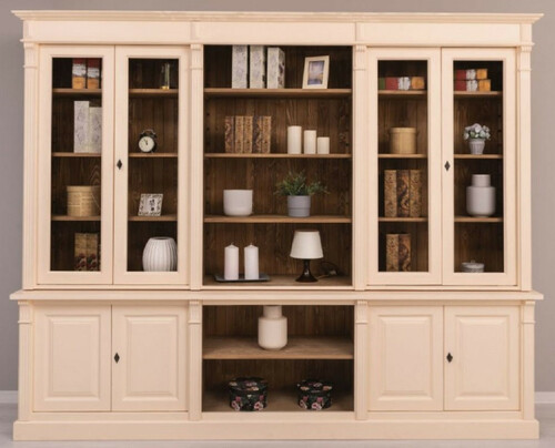 Casa Padrino Landhausstil Wohnzimmerschrank Cremefarben