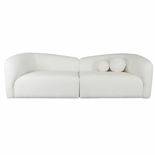 Casa Padrino Luxus Sofa Wei� 235 cm - Modulares Wohnzimmer Sofa