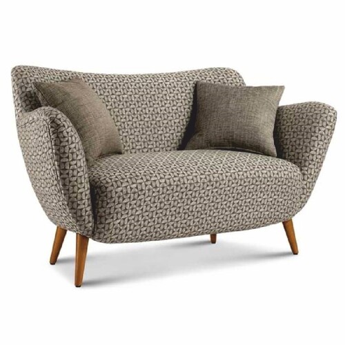 Casa Padrino Luxus 2er Wohnzimmer Sofa Grau / Braun 142 cm - Made in Italy