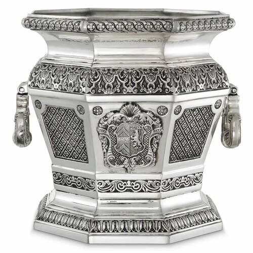 Casa Padrino Luxus Barock Deko Weink�hler Antik Silber H. 30 cm - Hotel Deko