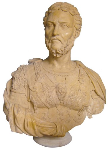 Casa Padrino Luxus Antik Stil Marmor B�ste R�mer Beige H. 80 cm