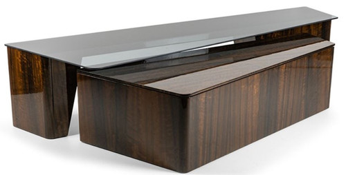 Casa Padrino Luxus Couchtisch Set Braun - 2 Rechteckige Wohnzimmertische - Luxus Wohnzimmer M�bel