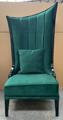 Casa Padrino Luxus Art Deco Sessel Linke Seite Gr�n / Schwarz - Wohnzimmer Sessel - Hotel Sessel - Wohnzimmer M�bel - Hotel M�bel - Luxus Art Deco M�bel