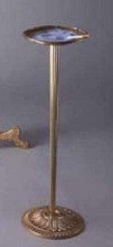 Casa Padrino Luxus Barock Aschenbecher Messing  25 x H. 78 cm - Runder Barockstil Messing Aschenbecher mit St�nder - Barock Deko Accessoires - Luxus Qualit�t - Made in Italy