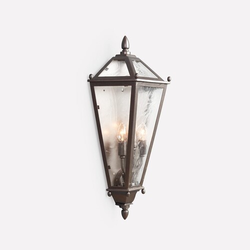 Casa Padrino Luxus Au�en Laterne Bronze B. 36 x H. 71 cm - Handgefertigte Laterne aus Schmiedeeisen in sechseckiger Form - Luxus Kollektion - Edel & Prunkvoll