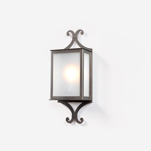 Casa Padrino Luxus Au�en Laterne Grau B. 20 x H. 50 cm - Handgefertigte Laterne aus Schmiedeeisen - Luxus Kollektion - Edel & Prunkvoll