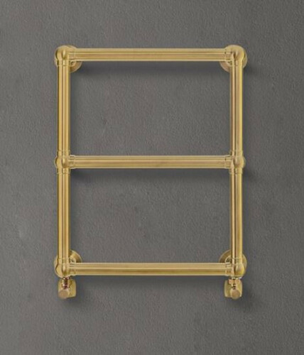 Casa Padrino Luxus Badezimmer Handtuchw�rmer Messing 49,4 x 14,5 x H. 60 cm - Elektrischer Handtuch W�rmer - Edelstahl Handtuchheizk�rper - Luxus Badezimmer Zubeh�r