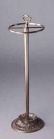 Casa Padrino Luxus Barock Aschenbecher Bronze  25 x H. 78 cm - Runder Barockstil Messing Aschenbecher mit St�nder und Tragegriff - Barock Deko Accessoires - Luxus Qualit�t - Made in Italy