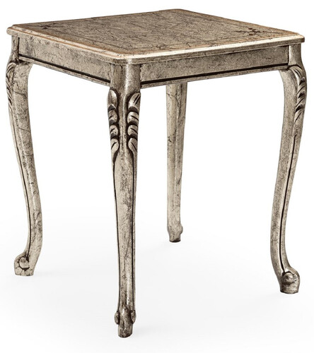 Casa Padrino Luxus Barock Beistelltisch Antik Silber - Quadratischer Massivholz Tisch im Barockstil - Luxus Wohnzimmer M�bel im Barockstil - Barock M�bel - Edel & Prunkvoll