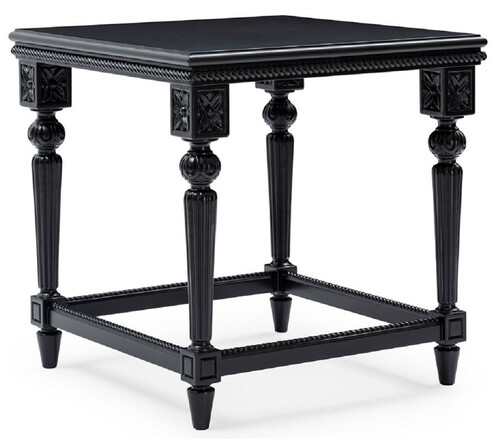 Casa Padrino Luxus Barock Beistelltisch Schwarz - Quadratischer Massivholz Tisch im Barockstil - Luxus Wohnzimmer M�bel im Barockstil - Barock M�bel - Edel & Prunkvoll