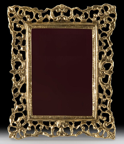 Casa Padrino Luxus Barock Bilderrahmen Gold 18 x H. 23 cm - Handgefertigter Barockstil Bronze Bilderrahmen - Barock Deko Accessoires - Edel & Prunkvoll