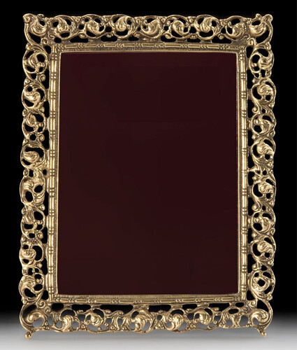 Casa Padrino Luxus Barock Bilderrahmen Gold 23 x H. 30 cm - Handgefertigter Barockstil Bronze Bilderrahmen - Barock Deko Accessoires - Edel & Prunkvoll