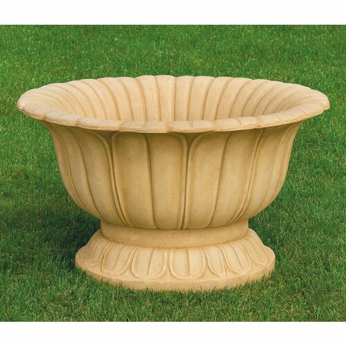 Casa Padrino Luxus Barock Blumentopf Beige  36 x H. 32 cm - Made in Italy